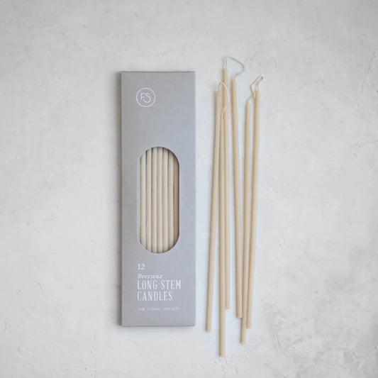 Floral Society Beacon Long Stem Candles in Salt