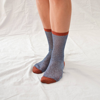 Shimmering Blue Socks