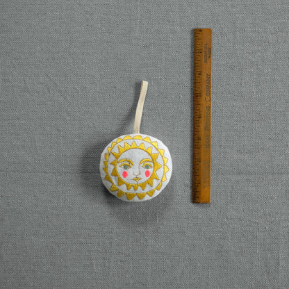 White Bright Neon Sun - Cotton & Lavender filled Ornament