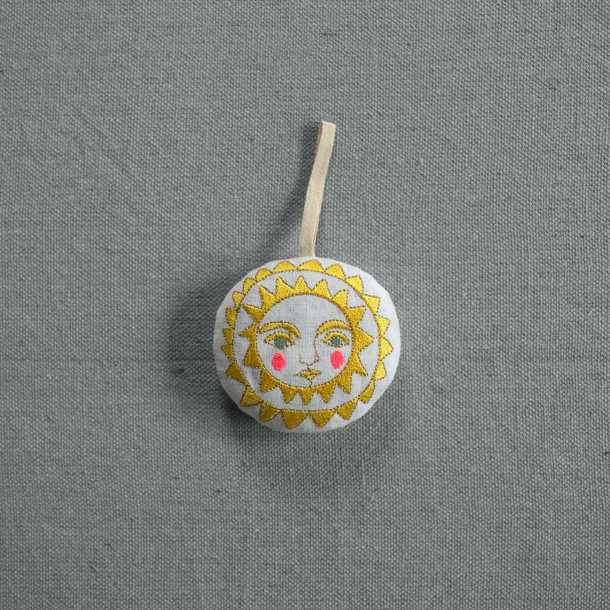 White Bright Neon Sun - Cotton & Lavender filled Ornament