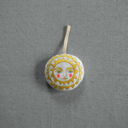 White Bright Neon Sun - Cotton & Lavender filled Ornament