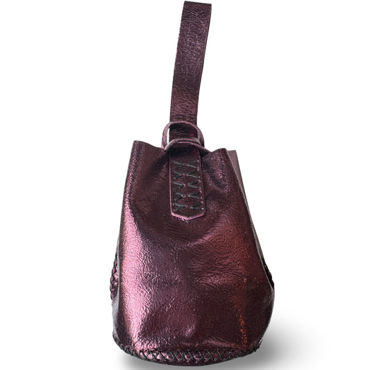 Volta Atelier Navigli Bag in Plum Metallic