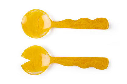 Resin Salad Servers- Mustard (Set of 2)