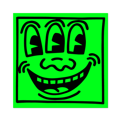 3-Eyed Face by Keith Haring - Die-Cut Sticker