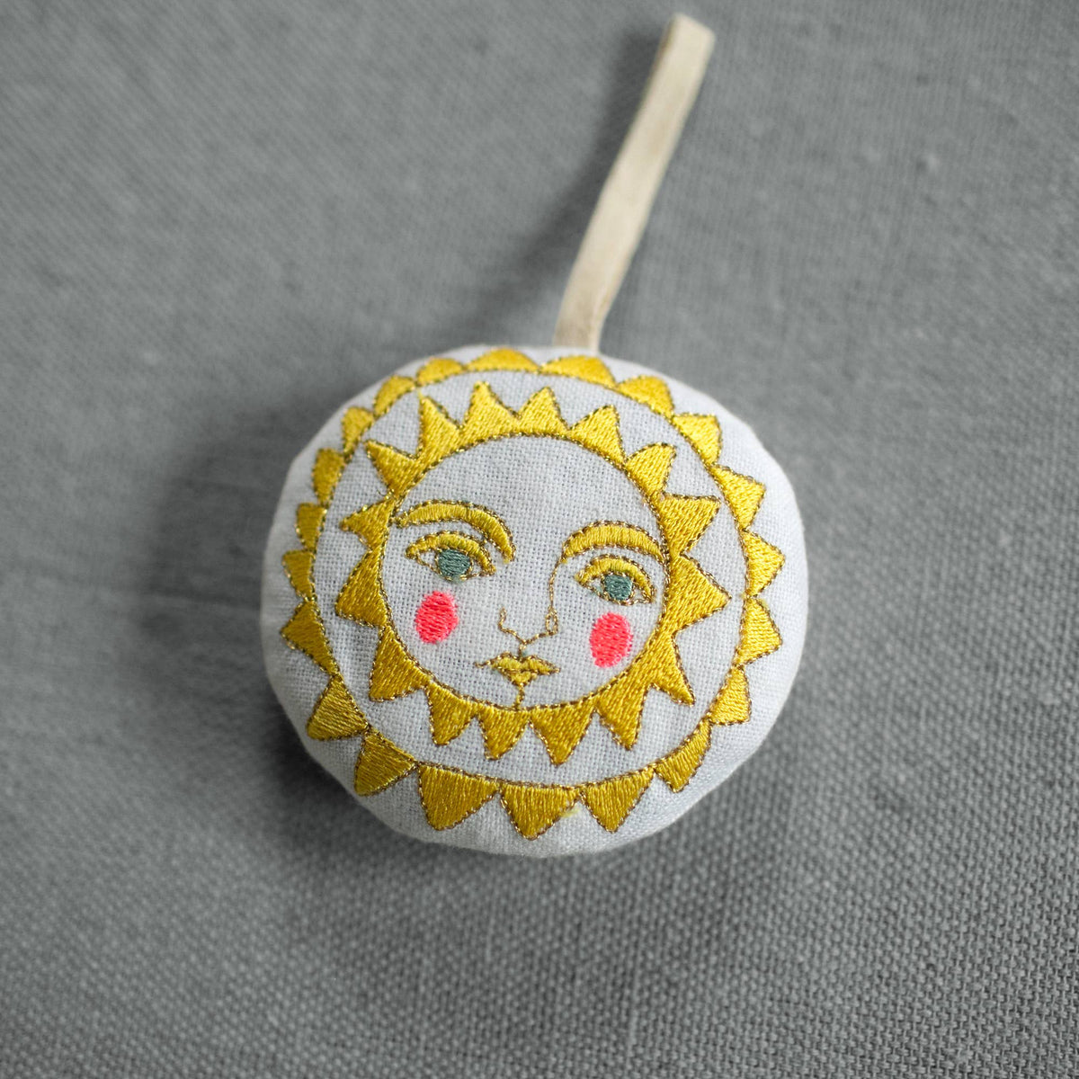 White Bright Neon Sun - Cotton & Lavender filled Ornament