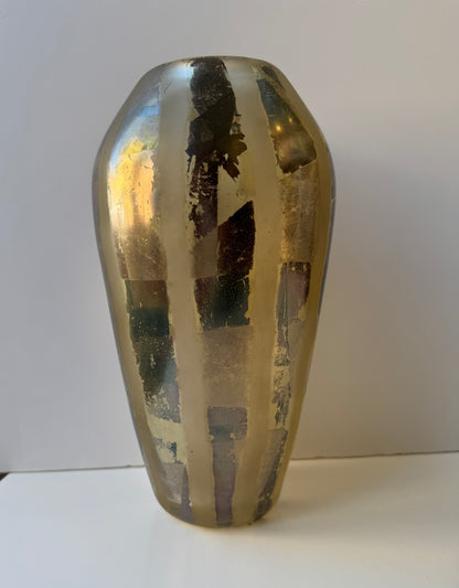 VINTAGE ADAM AARONSON  Large Striped Vase.