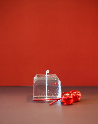 Hand-Made Jelly Candle |  Ice Cube | Clear