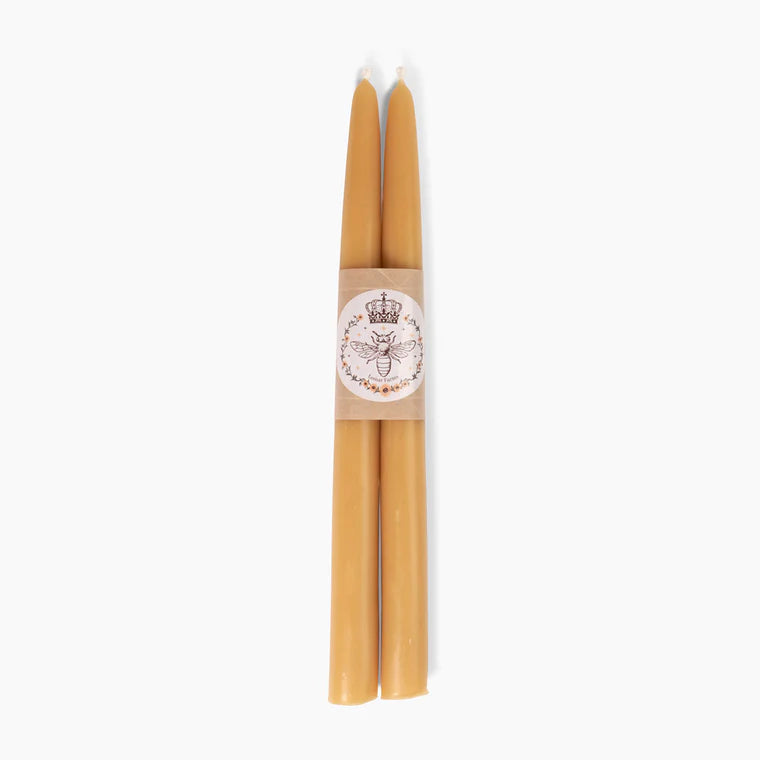 Lomar Farms Beeswax Tapers: Set of Two