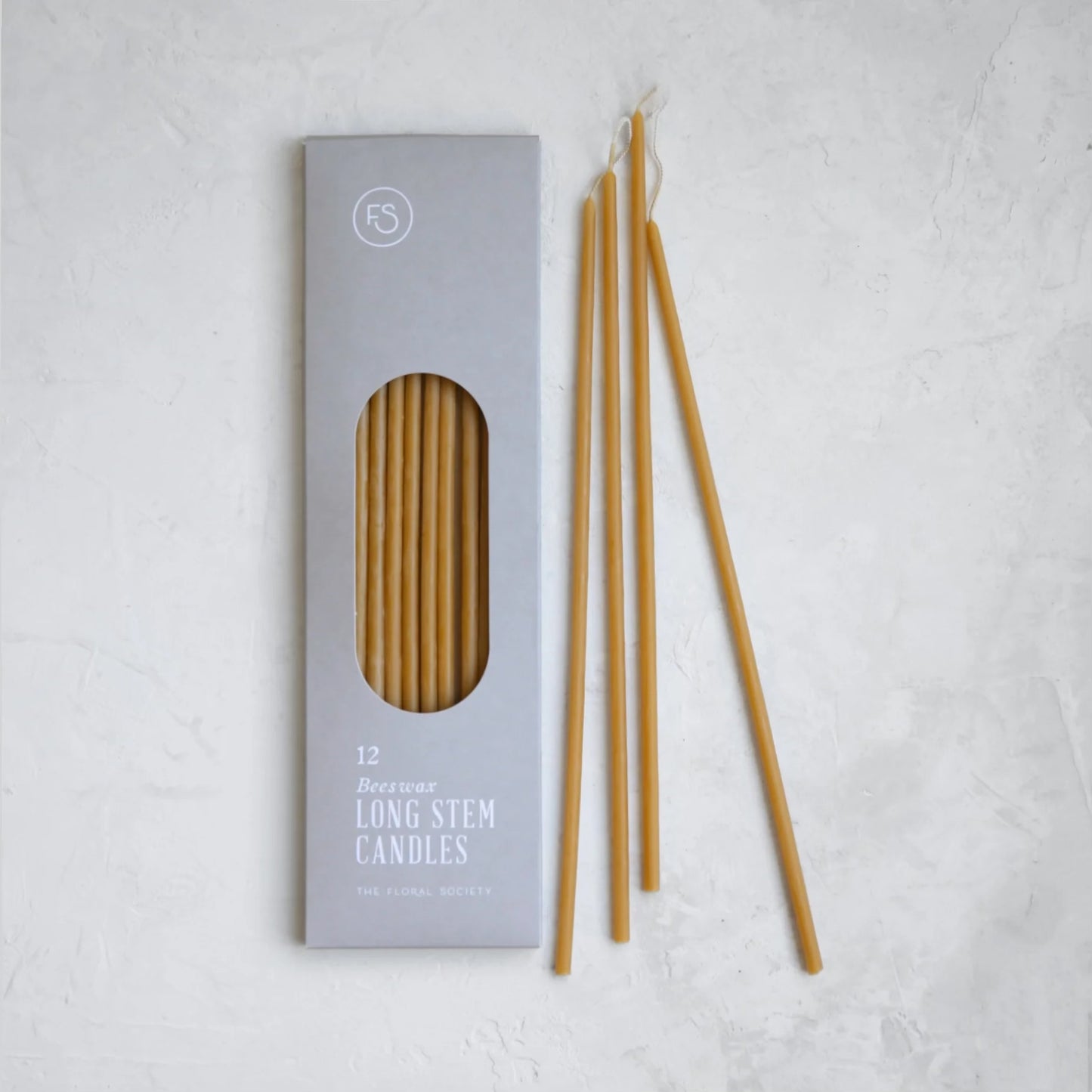 Floral Society Beacon Long Stem Candles in Ochre
