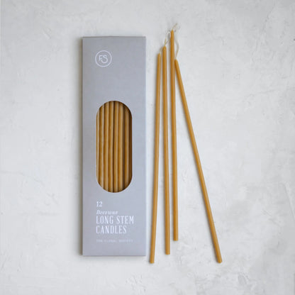 Floral Society Beacon Long Stem Candles in Ochre