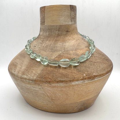 Necklace: Fluorite Necklace with Chunky Brass
