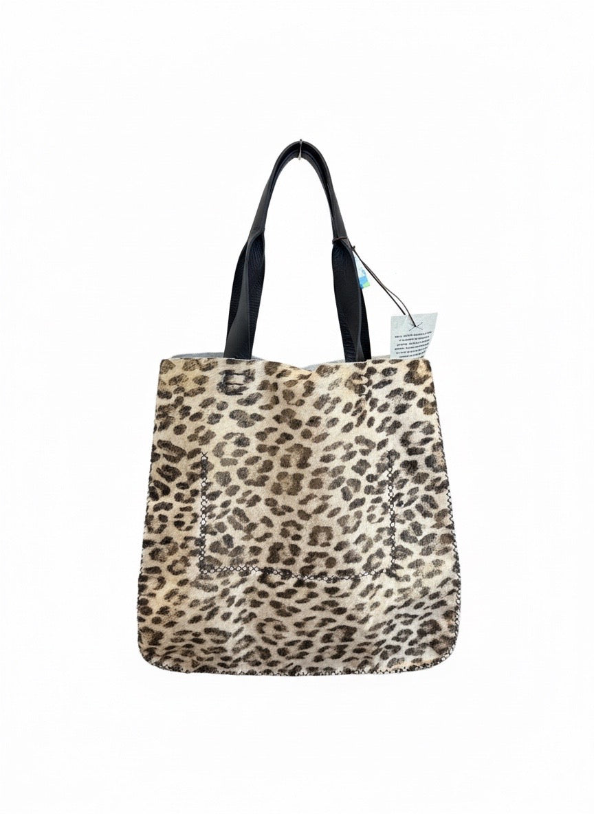 Volta Atelier Ipanema Large Tote Bag in Leopard Calf Skin