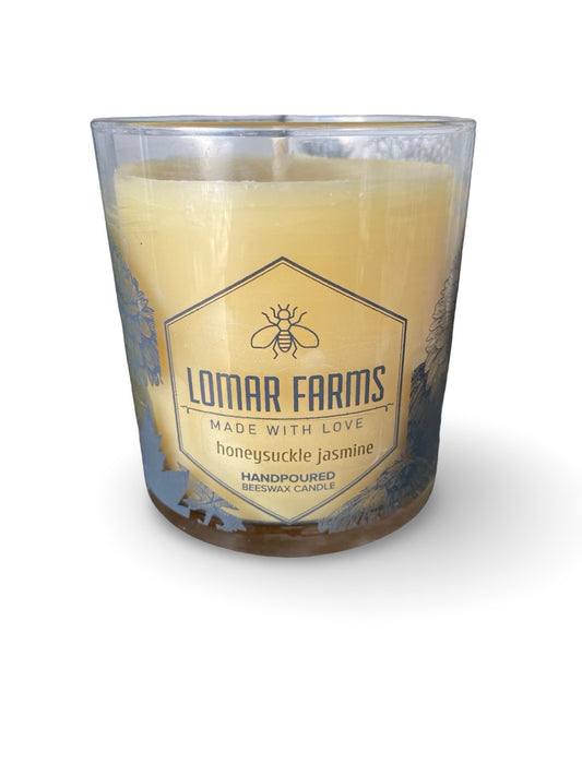 Lomar Farms Beeswax Candle: Honeysuckle Jasmine