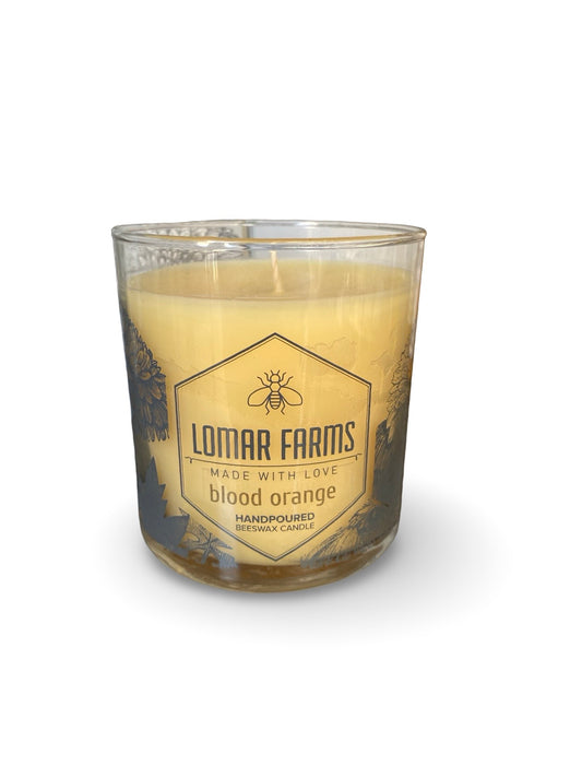 Lomar Farms Beeswax Candle: Blood Orange