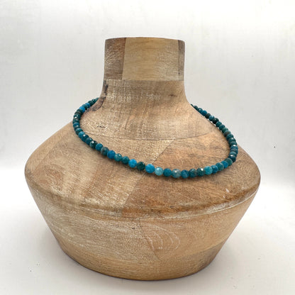 Necklace: Apatite with Chunky Brass