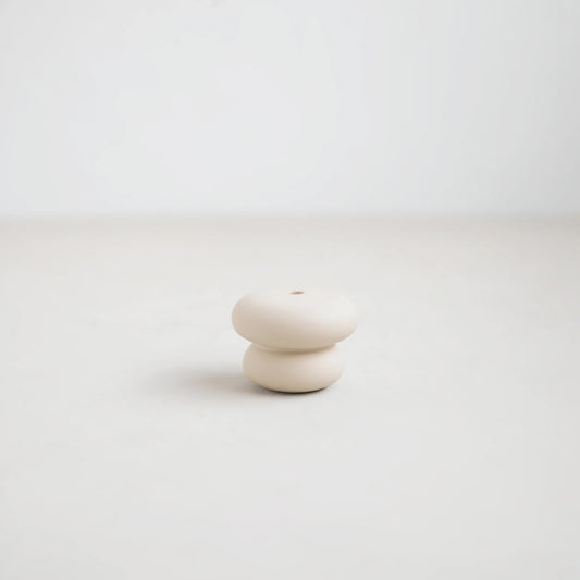 Floral Society Petite Candle Holder - Pebble