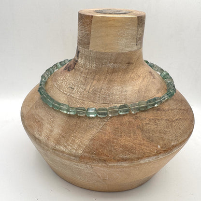 Necklace: Flourite with chunky brass