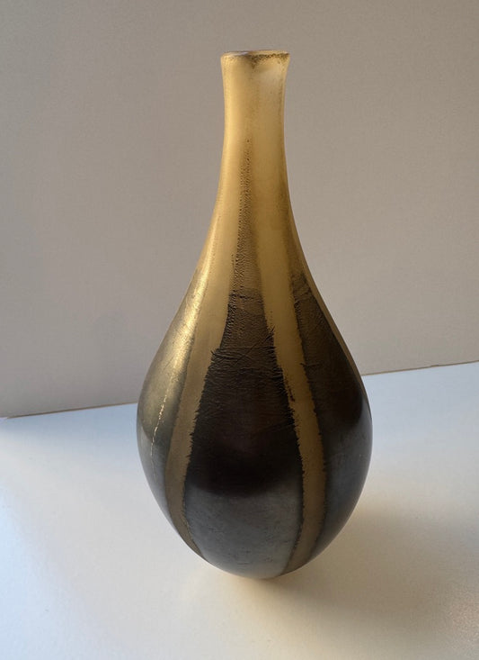 VINTAGE ADAM AARONSON Glass Vase Long Neck Vase