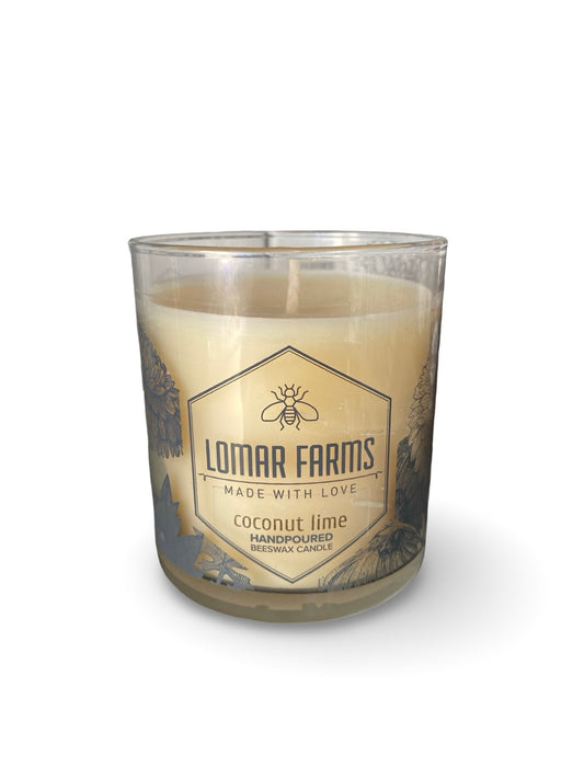 Lomar Farms Beeswax Candle: Coconut Lime