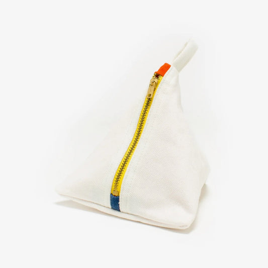DEGEN White Twill Pyramid Pouch