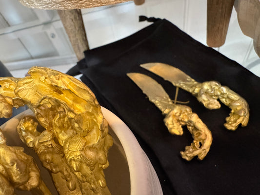 Brass charcuterie knives