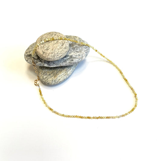 Necklace: Choker: Honey Opal