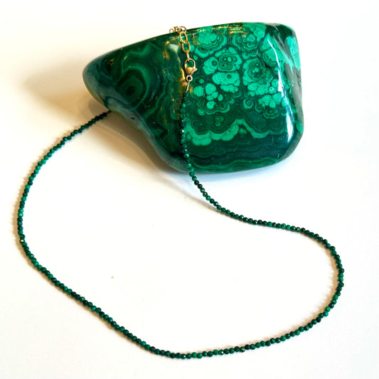 Necklace: Choker: Malachite