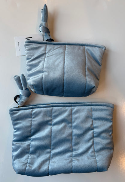 LALLA  Small Velvet Pouch Blue