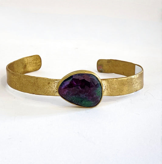 Brass Ruby Cuff