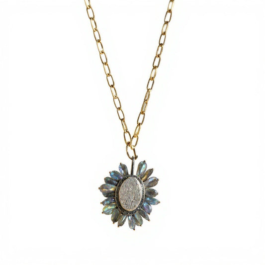 Labradorite Flower Necklace