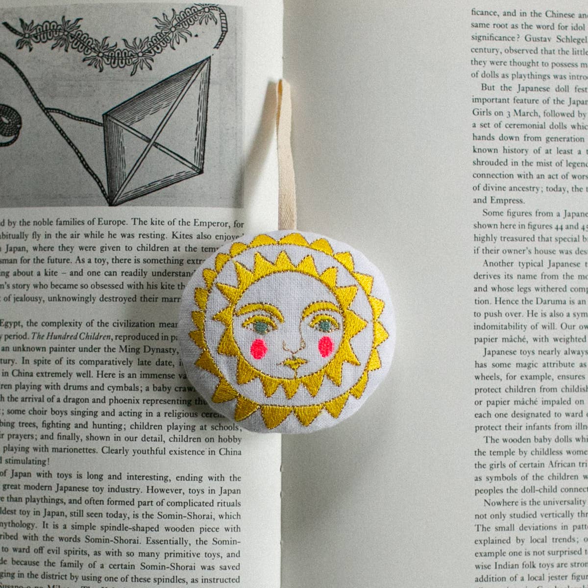White Bright Neon Sun - Cotton & Lavender filled Ornament