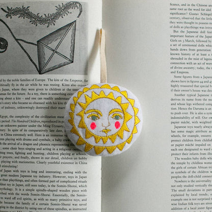 White Bright Neon Sun - Cotton & Lavender filled Ornament