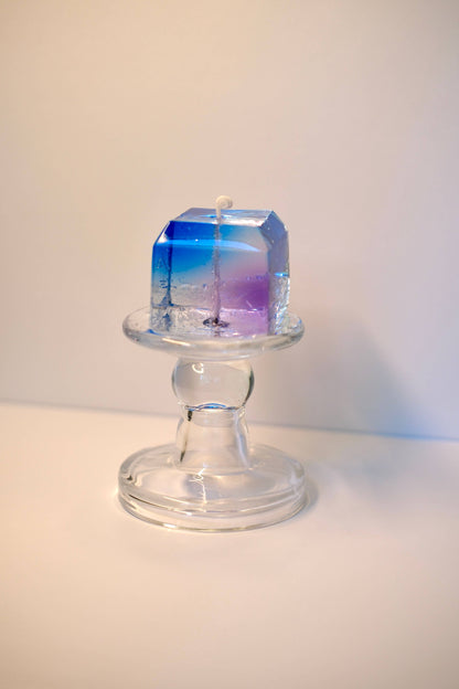 Hand-Made Jelly Candle |  Colored Ice Cube | Blue & Purple