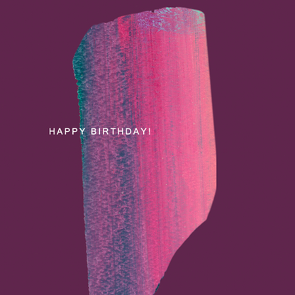 Happy Birthday in Magenta Card