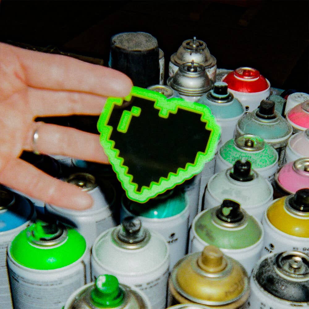 Pixel Heart by Wendy White (Back to School) - Die-Cut Sticker