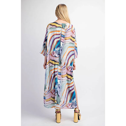 Graphic Rainbow Long Dress
