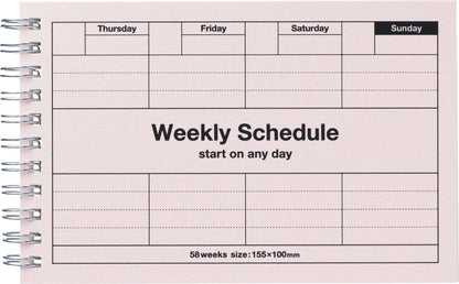 Dayfree Weekly Schedule: Light Pink