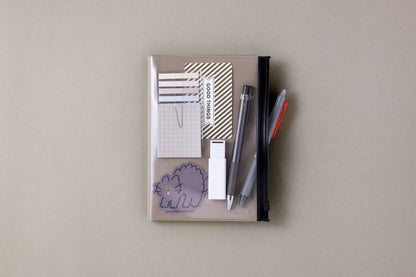 Grid Notebook B7 with Cover / EDiT: Light Latte
