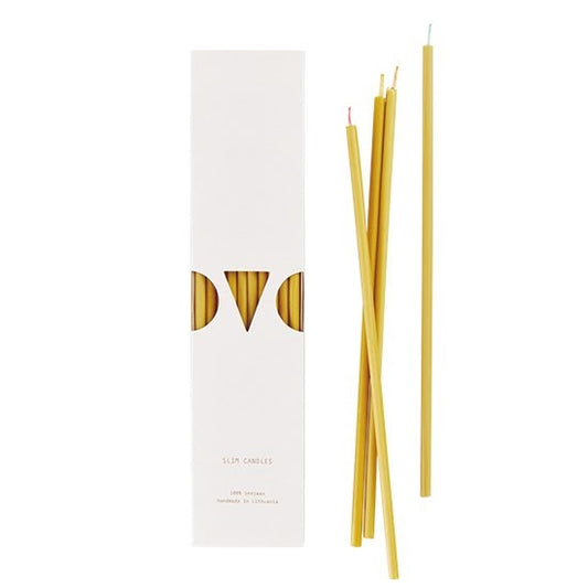 Ovo Things Slim Beeswax Candles with Colorful Wicks