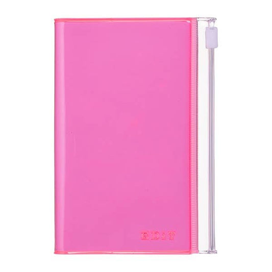 Grid Notebook B7 with Cover / EDiT: Neon Pink
