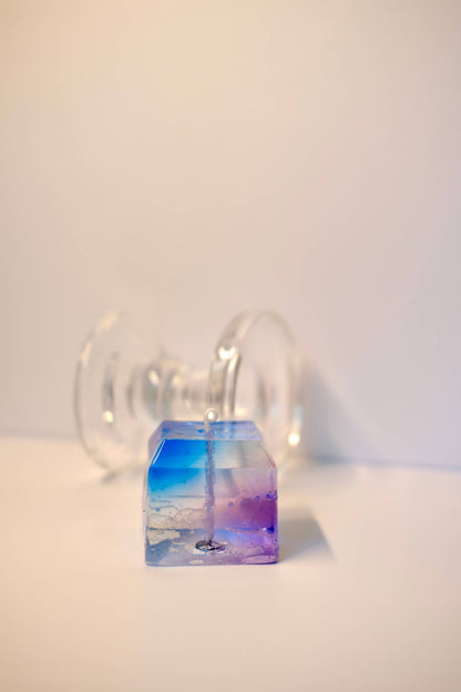 Hand-Made Jelly Candle |  Colored Ice Cube | Blue & Purple