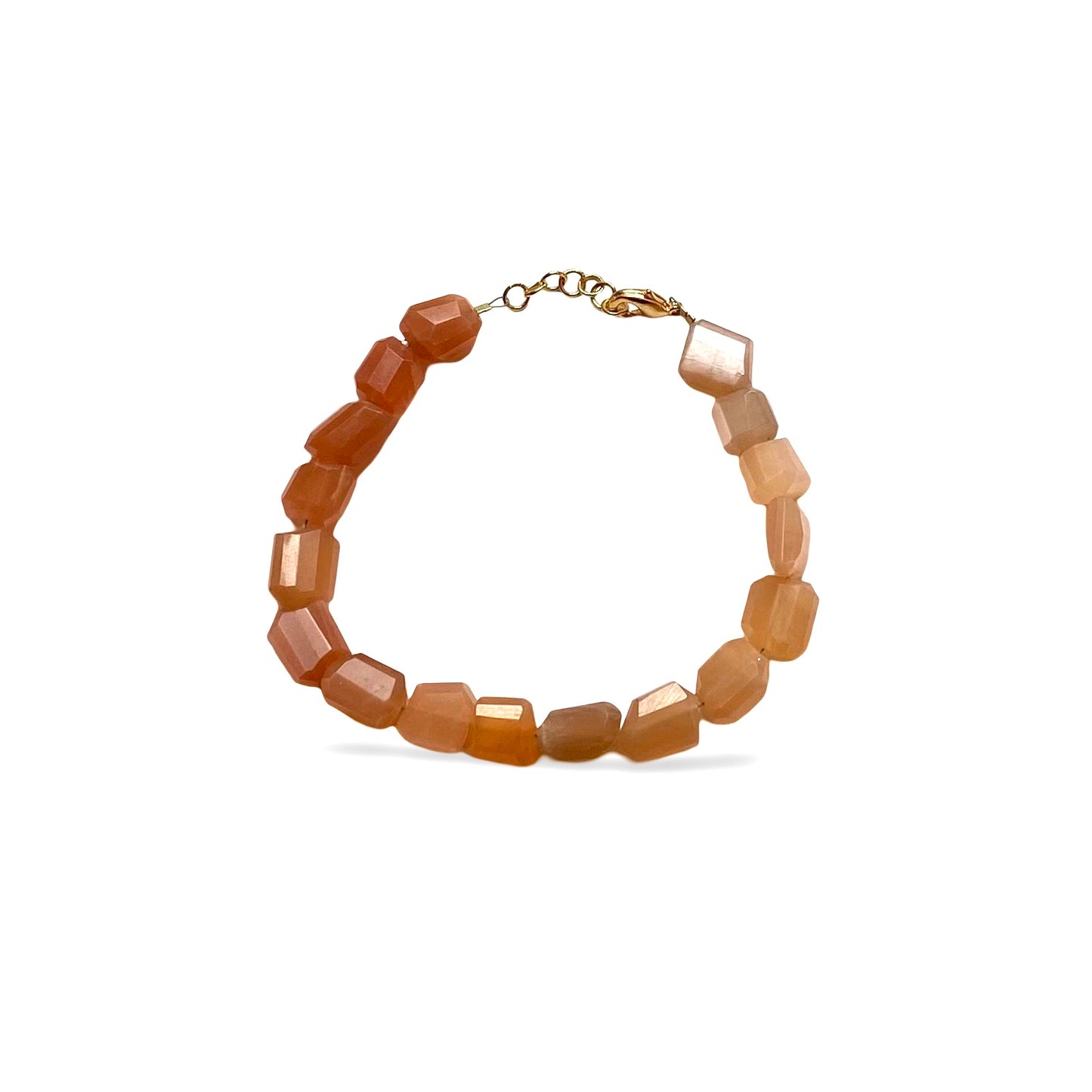 Bracelet: Gemstone Beads: Peach Moonstone