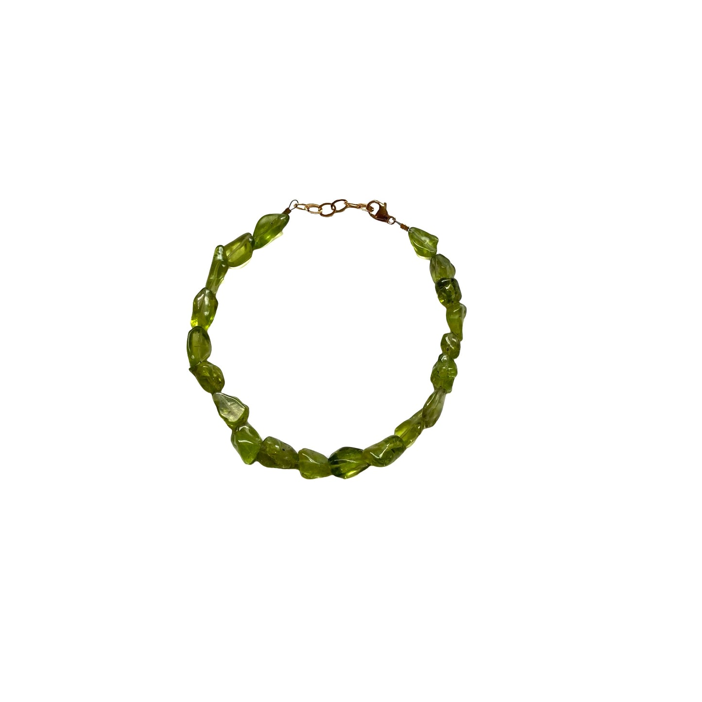 Bracelet: Gemstone Beads: Peridot Nuggets