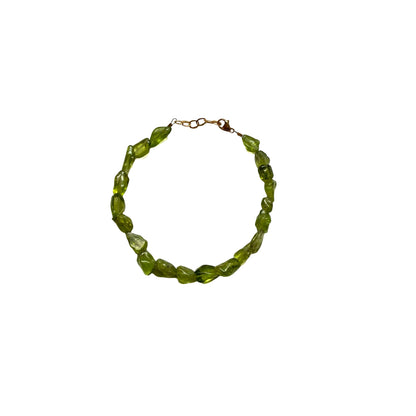 Bracelet: Gemstone Beads: Peridot Nuggets