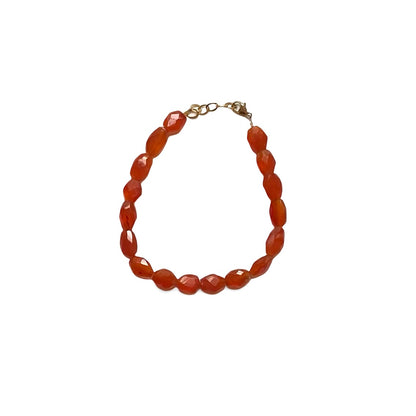 Bracelet: Gemstone Beads: Mandarin Garnet