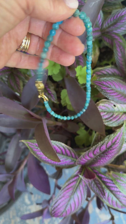 Necklace: Apatite with Chunky Brass