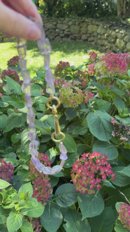 Necklace: Ametrine with Chunky Brass